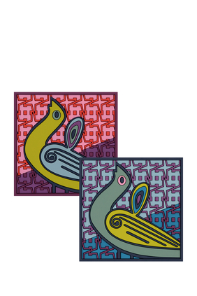 IDO S/6 Coaster Birds of Paradise Combo:Multi Colour:One Size